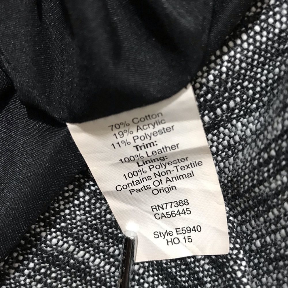 Madewell Tweed Skater Dress Leather Trim - Picture 8 of 8